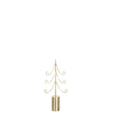 Arbre de Noël J-Line en métal doré avec lumières LED, vue avant