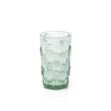Détail du verre Highball Frosted Dot Aqua - Lumière et couleur
