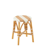 Tabouret J-Line Live - rotin/plastique - naturel/blanc