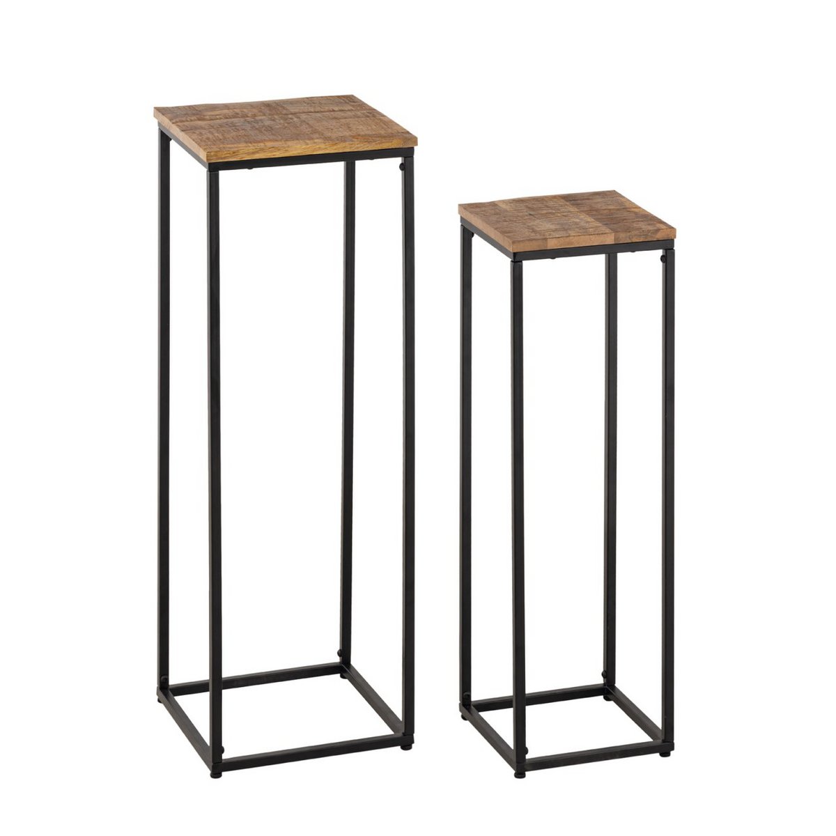Colonne de fleurs en bois recyclé - vue latérale
