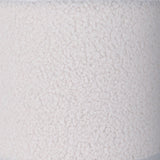 Lampe de table "duveteuse" avec des lames de texte et du pied en blanc, E27, env. 31 cm de haut