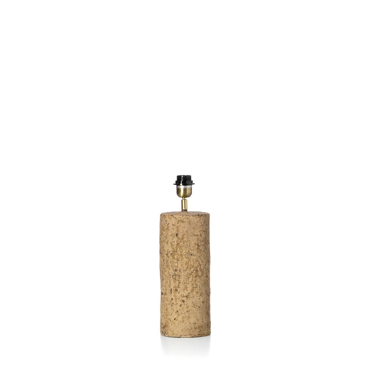 Détail de la texture terreuse de la lampe Totem.