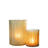 Lanterne J-Line Stripes en verre jaune, éclairage doux