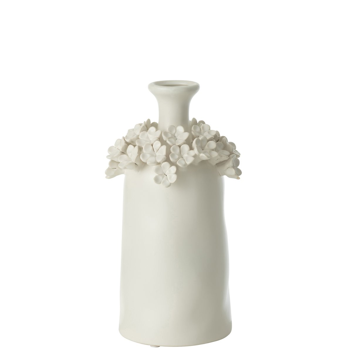 Vase Yucca en céramique blanc de J-Line, élégant et moderne