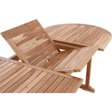 Détail du bois de teck de la table de jardin