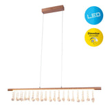 Longueur de la lampe LED "Nobilis" Environ 100 cm, en métal et en plastique en or, avec des LED fermement installées, l'éclairage pour le salon, la salle à manger ou le bureau