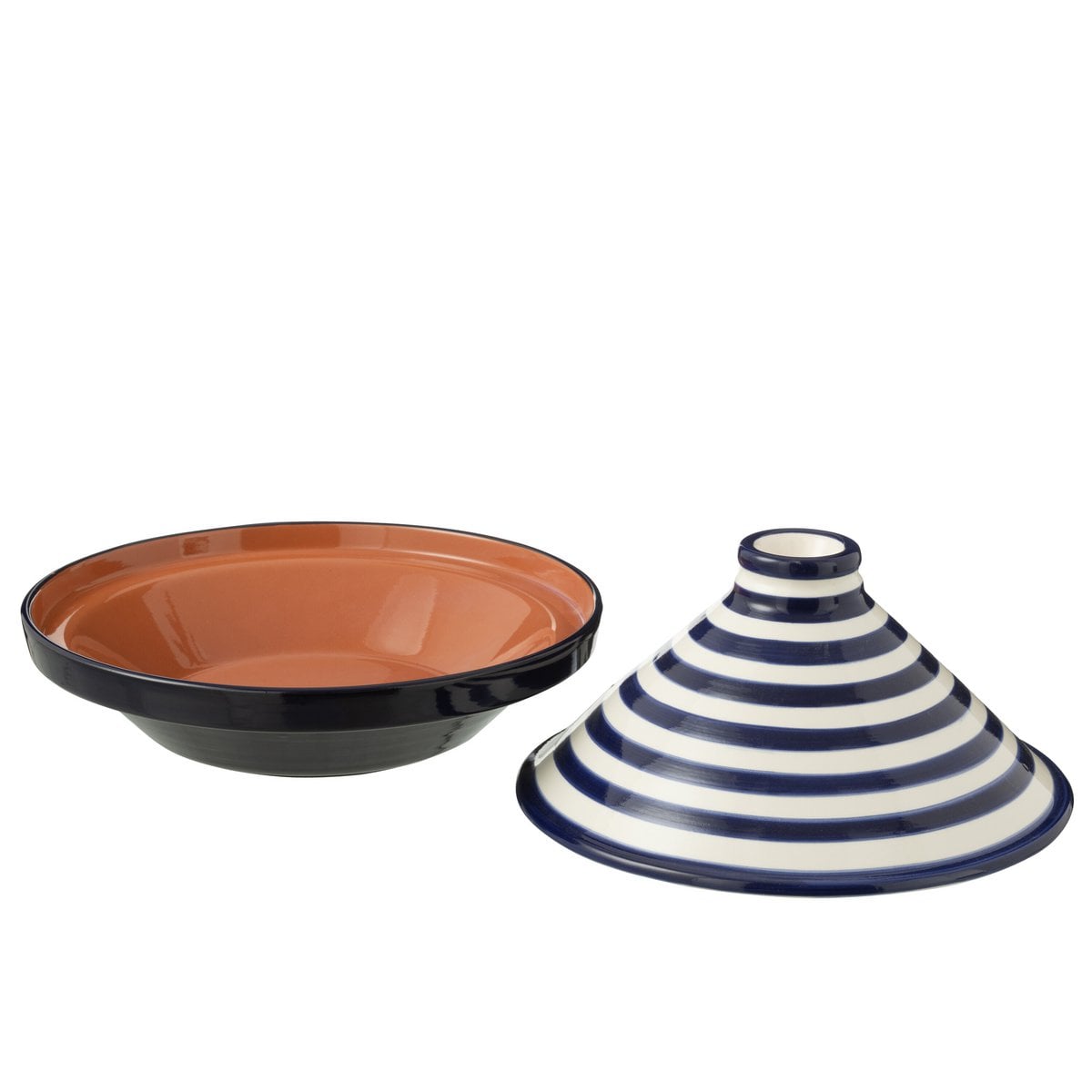 Détail du design coloré du Tajine Grenade J-Line, inspiration marocaine