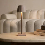 Lot de 8 lampes de table rechargeables koala brun avec station de recharge