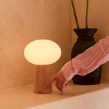 Lampe de table sans fil en bois marron clair Max