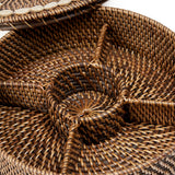 Le panier à compartiment en rotin - Brun naturel
