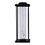 LED SOLAR LUMIÈRE "FAIRYlight" pour la terrasse et le balcon, en métal noir et en verre, solidement construit -e LEDS, lampe de décoration pour l'extérieur de 51,5 cm de haut