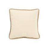 Coussin carré Palmiers J-Line en coton crème/beige, vue avant