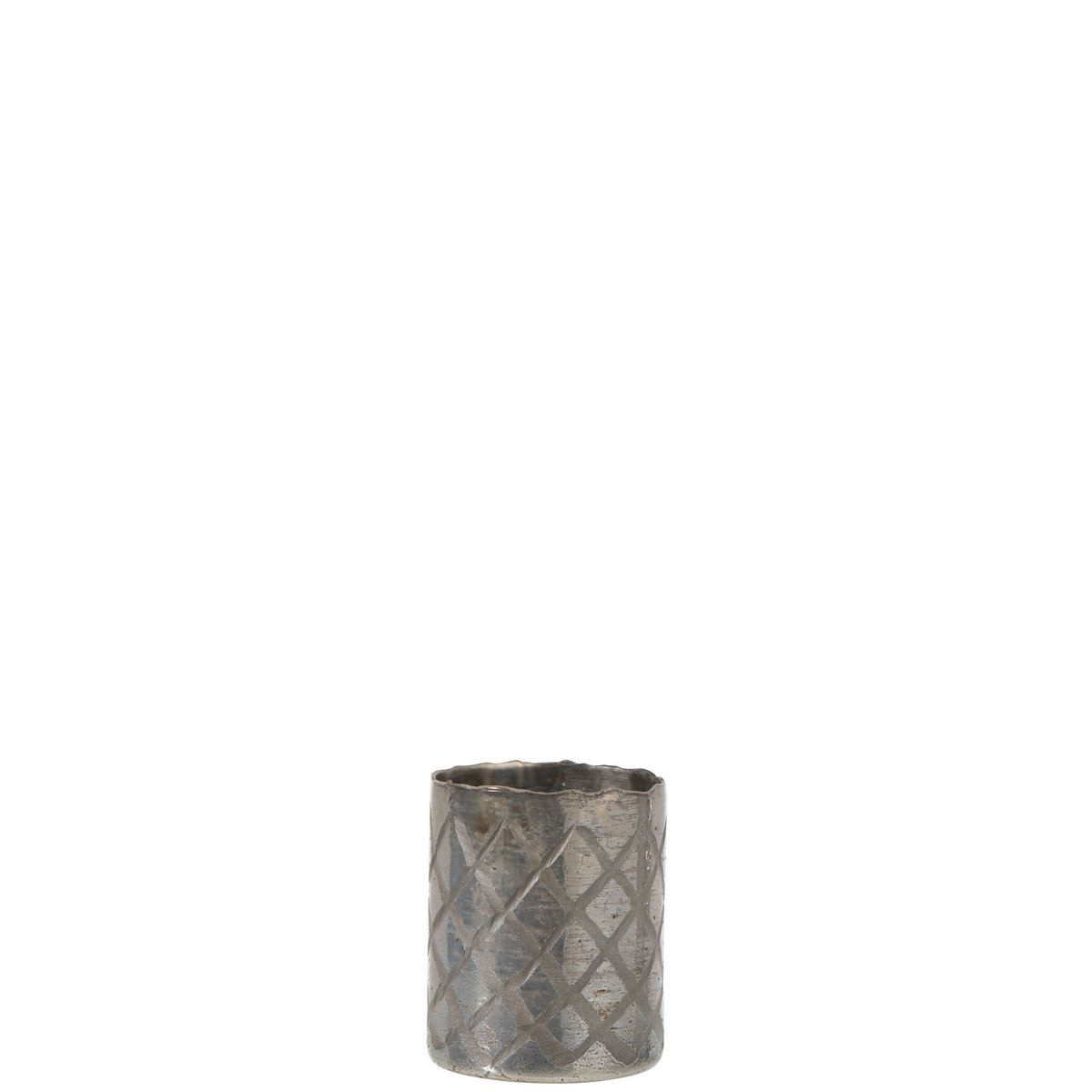 Vase cylindrique en verre gris J-Line, design étroit et élégant