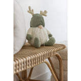 Gnome Antlers Textile Vert/Beige Petit avec détails multicolores