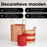 Plantenmand set Brooklyn Rood