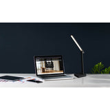 Lampe de table à LED "moteur" noir, métal et plastique, 38 cm de haut, dimmable, changeur de couleur CCT
