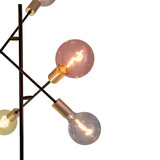 Lampe debout "modo" en noir en noir, versions en or, prise E27, lampadaire pour salon, salle à manger, cuisine, couloir, couloir ou bureau, 150 x 49 cm