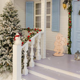 LED WOOD DECOLUM "SANTAN" Petites décorations de Noël en bois dans la nature, avec des LED fermement intégrées, pour la zone extérieure