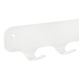 Gorillz Rounded Four Industrial Wall Coat Rack 4 Coat Rack Hooks - Blanc