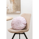 Détail du motif en dentelle du coussin Round Lace violet