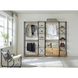 Étagère en MDF avec finition acacia, idéale pour livres et décorations