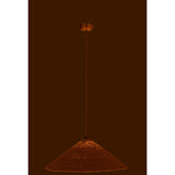 Détail de la texture en jute de la lampe Hat Moonj