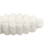 Coussin J-Line grand velours côtelé - polyester - blanc