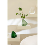 Vase Topaz J-Line en verre transparent, vue de face
