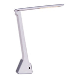 LED CORDESS NAVIL LEIL "ULF" Gris, en métal et en plastique en gris et blanc, avec des LED fermement intégrées, 26 cm de haut, une couleur claire réglable en 3 étapes