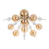 Plafond "Explosion" Amber en métal et en verre, versions G9, plafond pour salle à manger, salon, couloir ou bureau, Ø57 cm