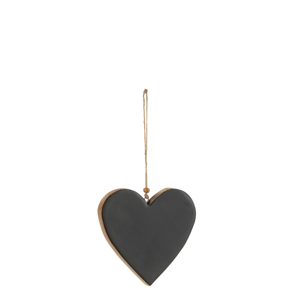 Pendentif J-Line Coeur en bois noir, élégant et moderne