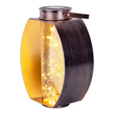 Lumière solaire LED "Fairylight" pour la terrasse et le balcon, lampe à table à LED en métal en noir et or et acrylique, fermement construit - LEDS, lumière solaire de décoration 26 x 19,5 x12,5 cm