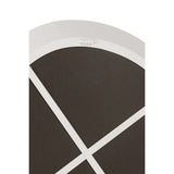 Miroir J-Line - métal/verre - blanc - petit - Ø 60,5 cm