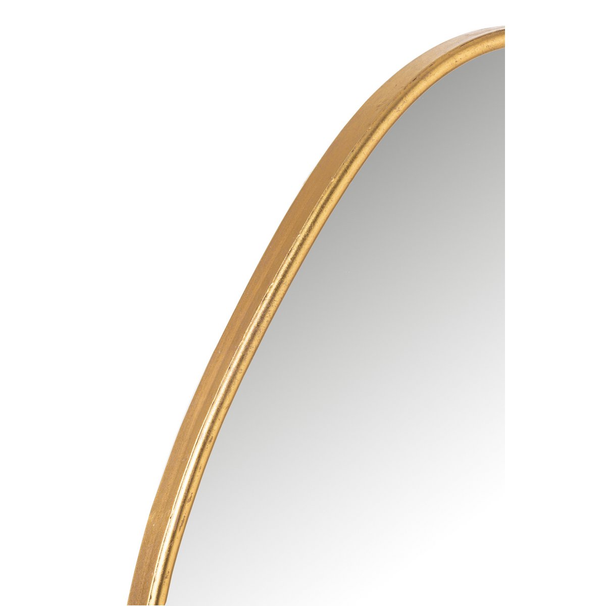 Miroir J-Line doré en verre, vue de face avec cadre élégant
