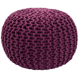 Tabouret de siège pouf ensemble 2 pièces Ø 55 cm h 37 cm tabouret de tricot coussin de plancher