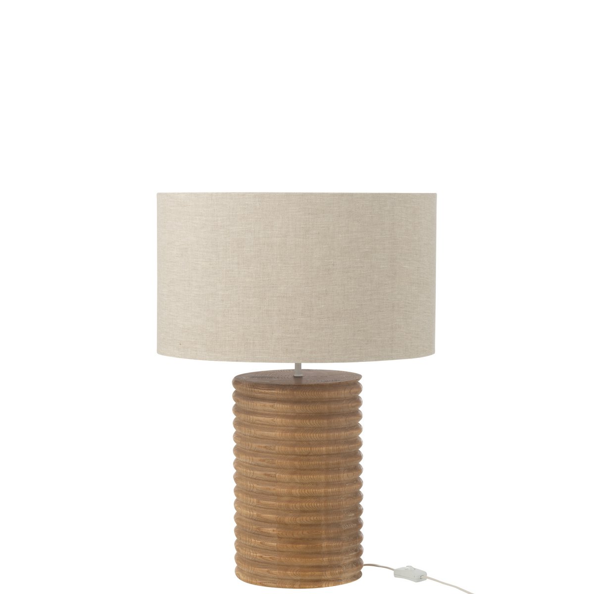 Détail du bois naturel de la lampe J-Line, finition élégante