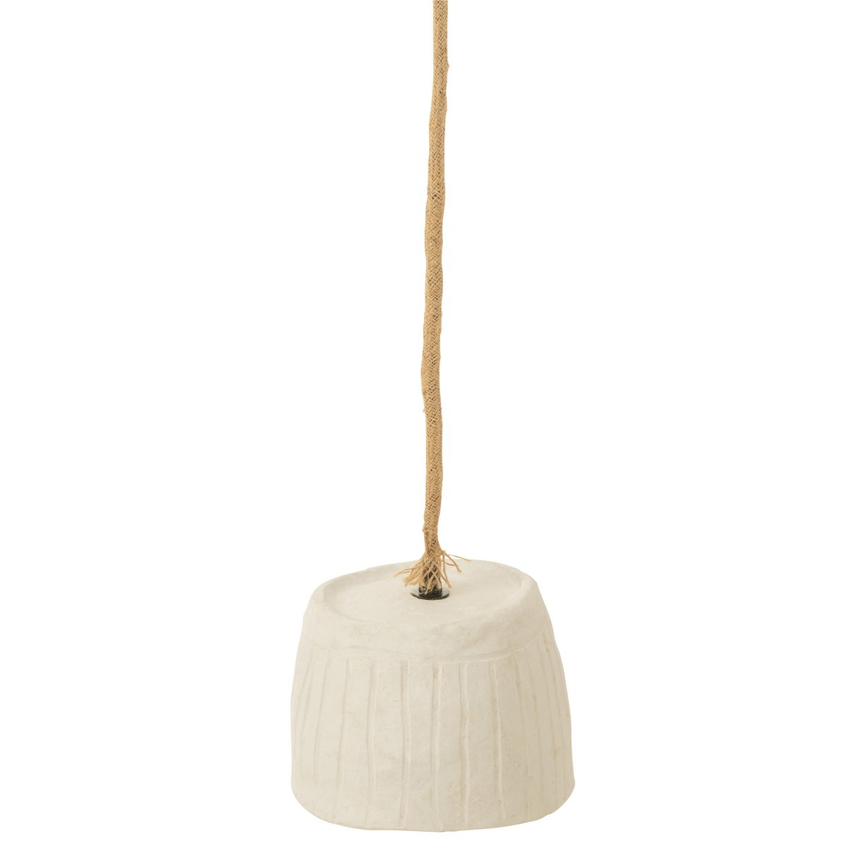 Vue rapprochée de la finition blanche de la lampe J-Line