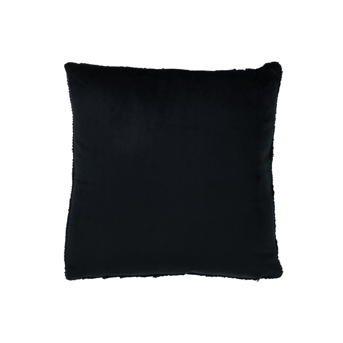 Coussin J-Line Twist noir en polyester, vue de face