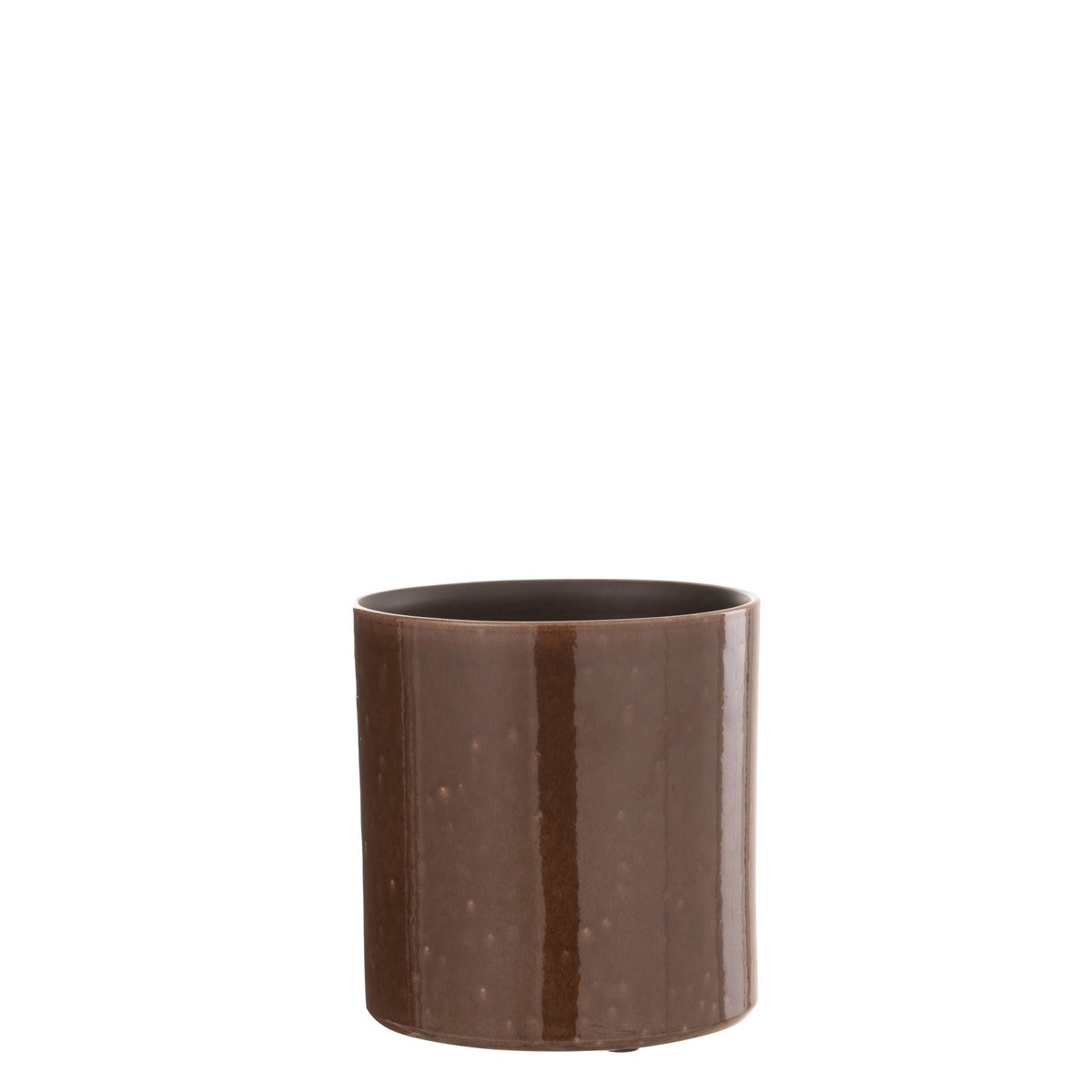 Vase Flek J-Line en céramique marron, design moderne et élégant