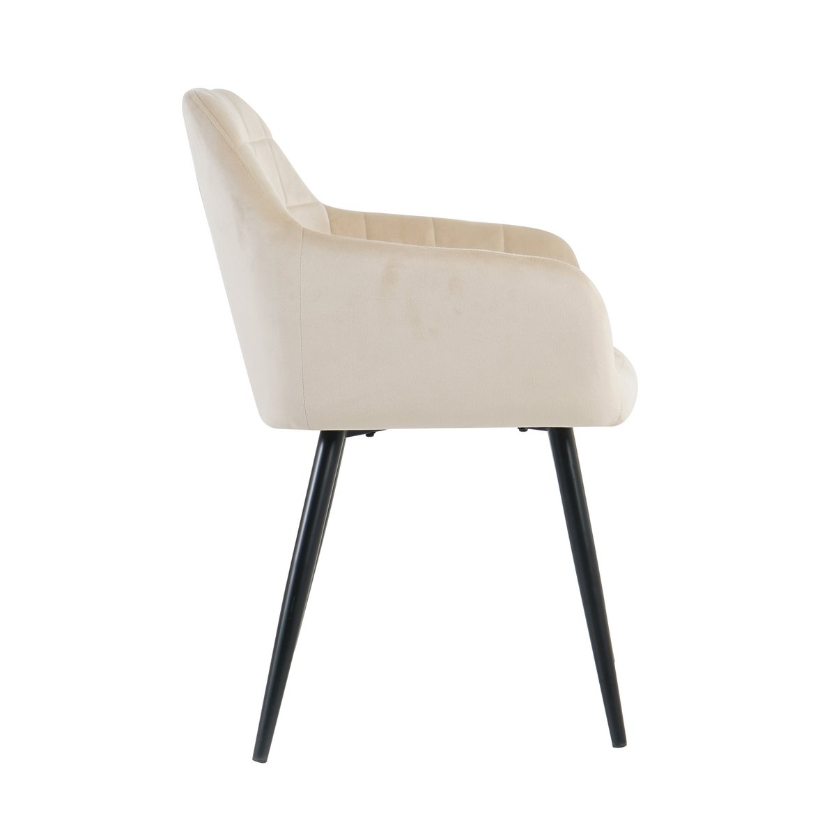 Vue de côté du fauteuil avec suspension ondulée