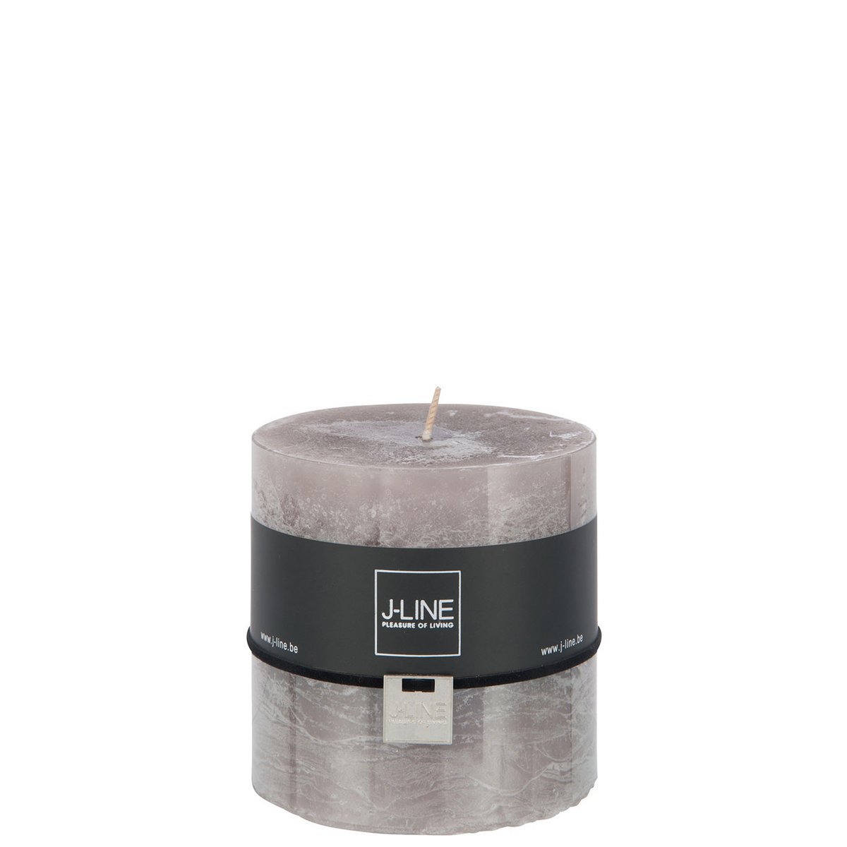 Bougie cylindrique J-Line Topo - gris, élégante et moderne