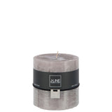 Bougie cylindrique J-Line Topo - gris, élégante et moderne