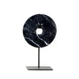 Le disque de marbre sur support - Noir - M