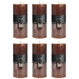 Bougie cylindrique marron J-Line sur fond blanc