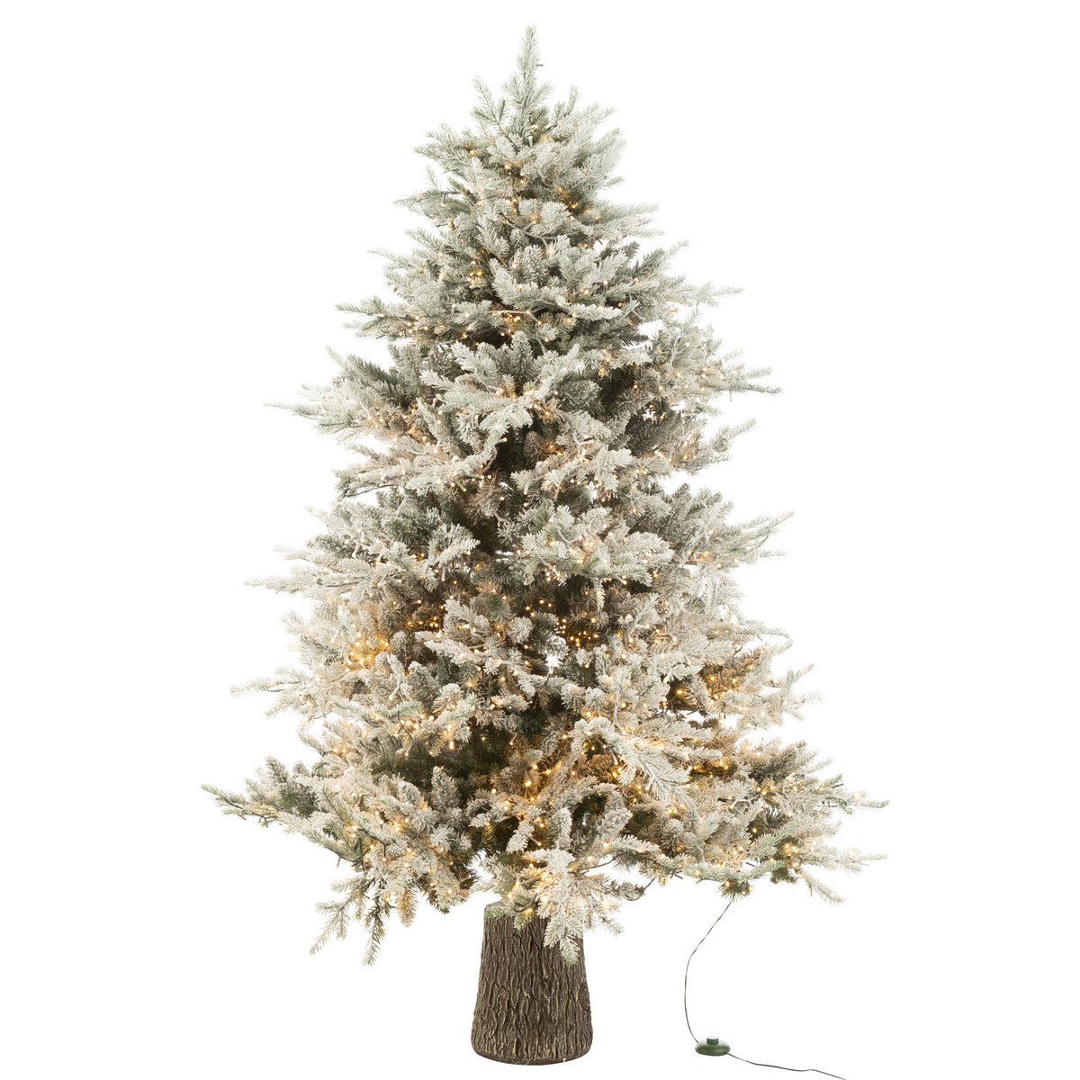 Sapin de Noël J-Line blanc avec neige et 3000 LED illuminé