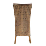 Chaises de salle à manger chaise rembourrée chaise rattan sidney optique en cuir rembourré noisette