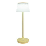 Lampe de batterie solaire "Emmi" 38 cm de haut, parapluie Ø 13 cm, métal en plastique jaune et blanc, pour la zone extérieure, cct.