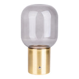 Lumière de table sans fil "Albero" Lumière de table décorative faite de métal et de verre de couleur en laiton avec des LED fermement intégrées, dimmables avec capteur tactile, 25 cm de haut