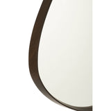 Miroir J-Line en bois brun foncé avec cadre élégant