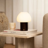 Lampe rechargeable en bois marron foncé Fynn